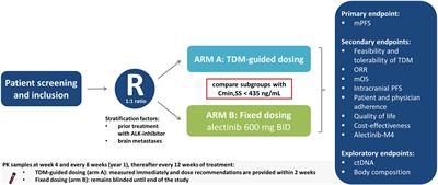 Therapeutic drug monitoring guided dosing versus standard dosing of alectinib in advanced ALK positive non-small cell lung cancer patients: Study protocol for an international, multicenter phase IV randomized controlled trial (ADAPT ALEC)